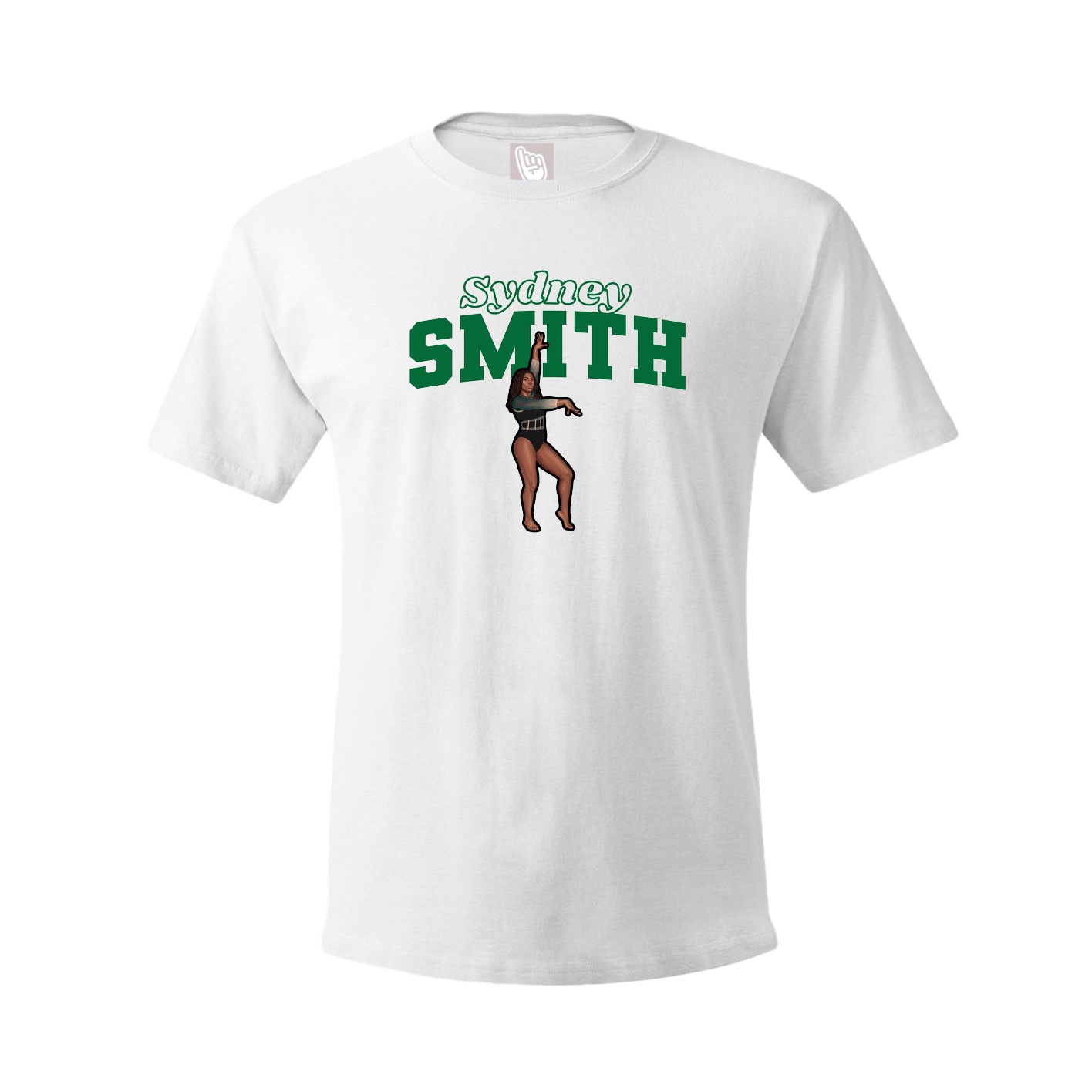 Youth Tee — Name Arch in White