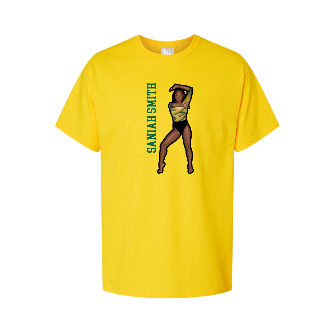 Youth Tee — Name Vertical in Gold
