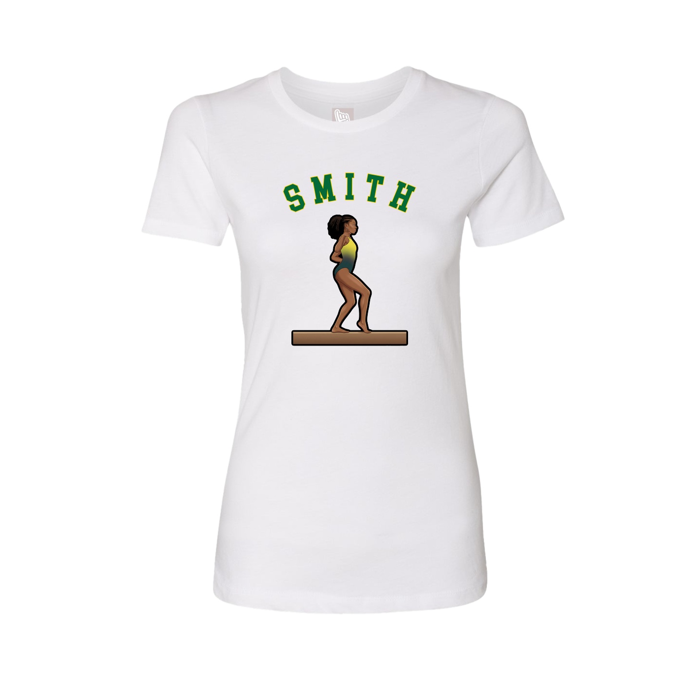 Fitted Women's Tee — Shirsey Arch in White