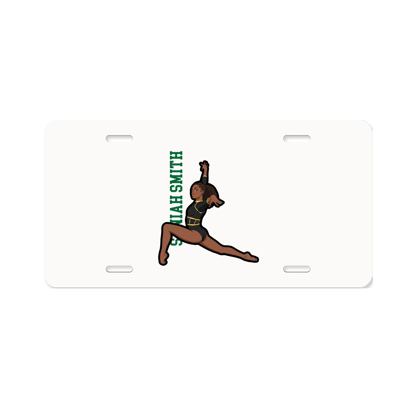 License Plate — Name Vertical in Classic