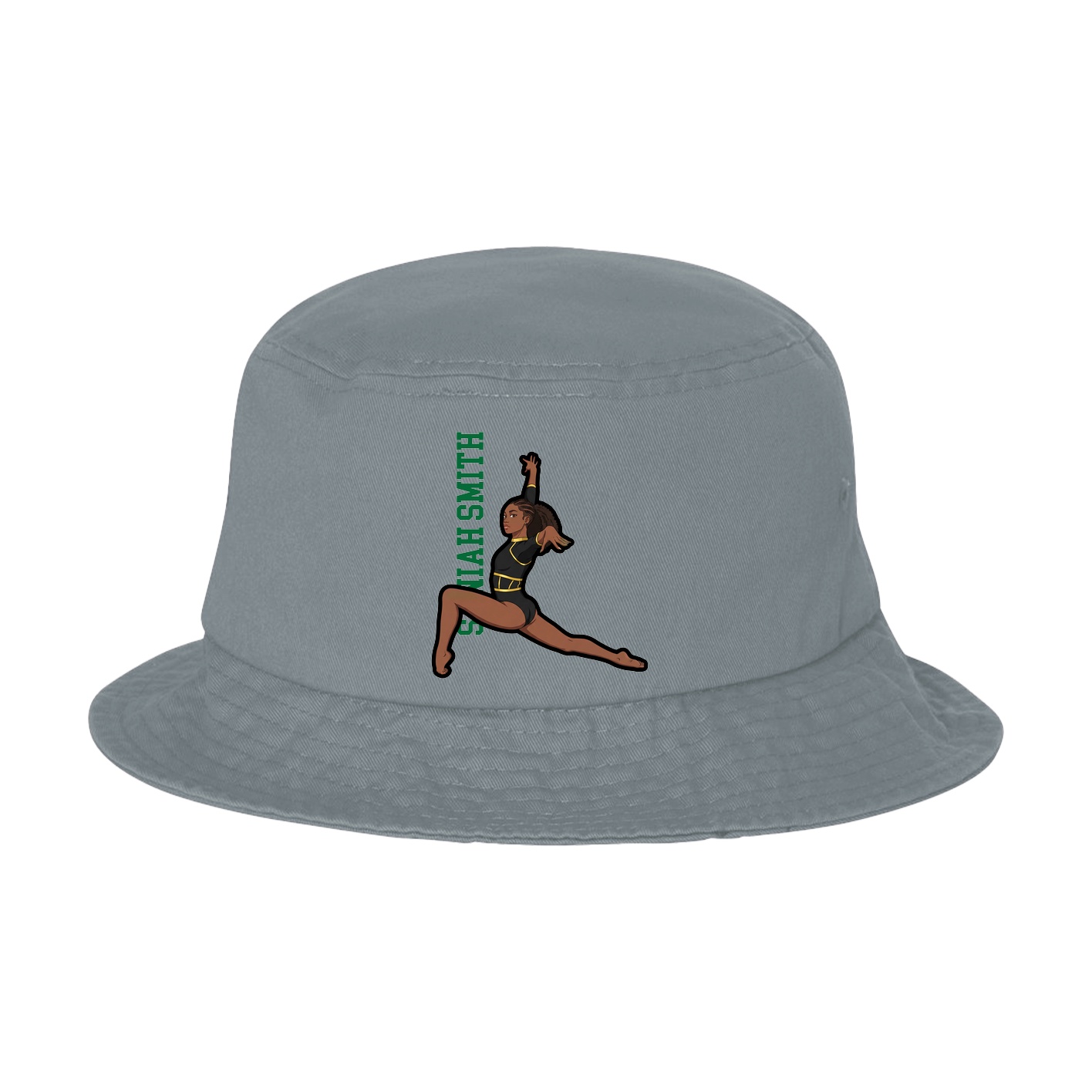 Bucket Cap — Name Vertical in Grey