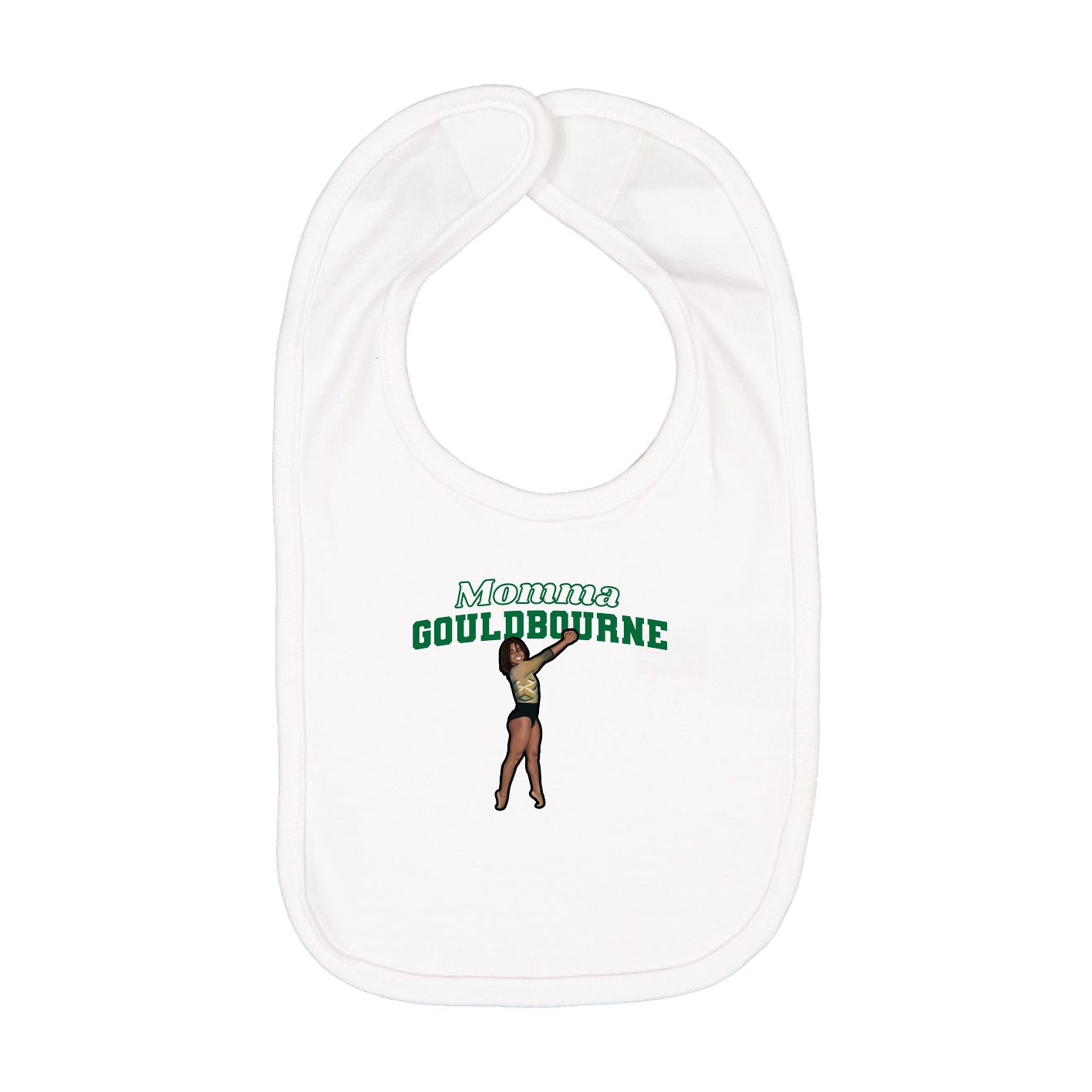 Infant Bib — Mothers Day Block in White
