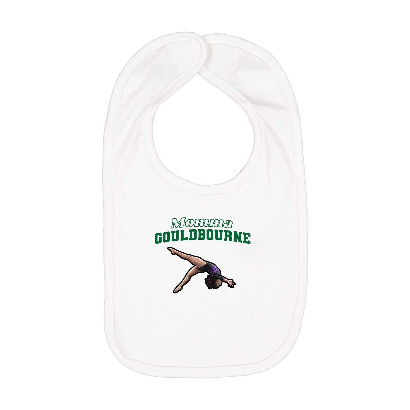 Infant Bib — Mothers Day Block in White