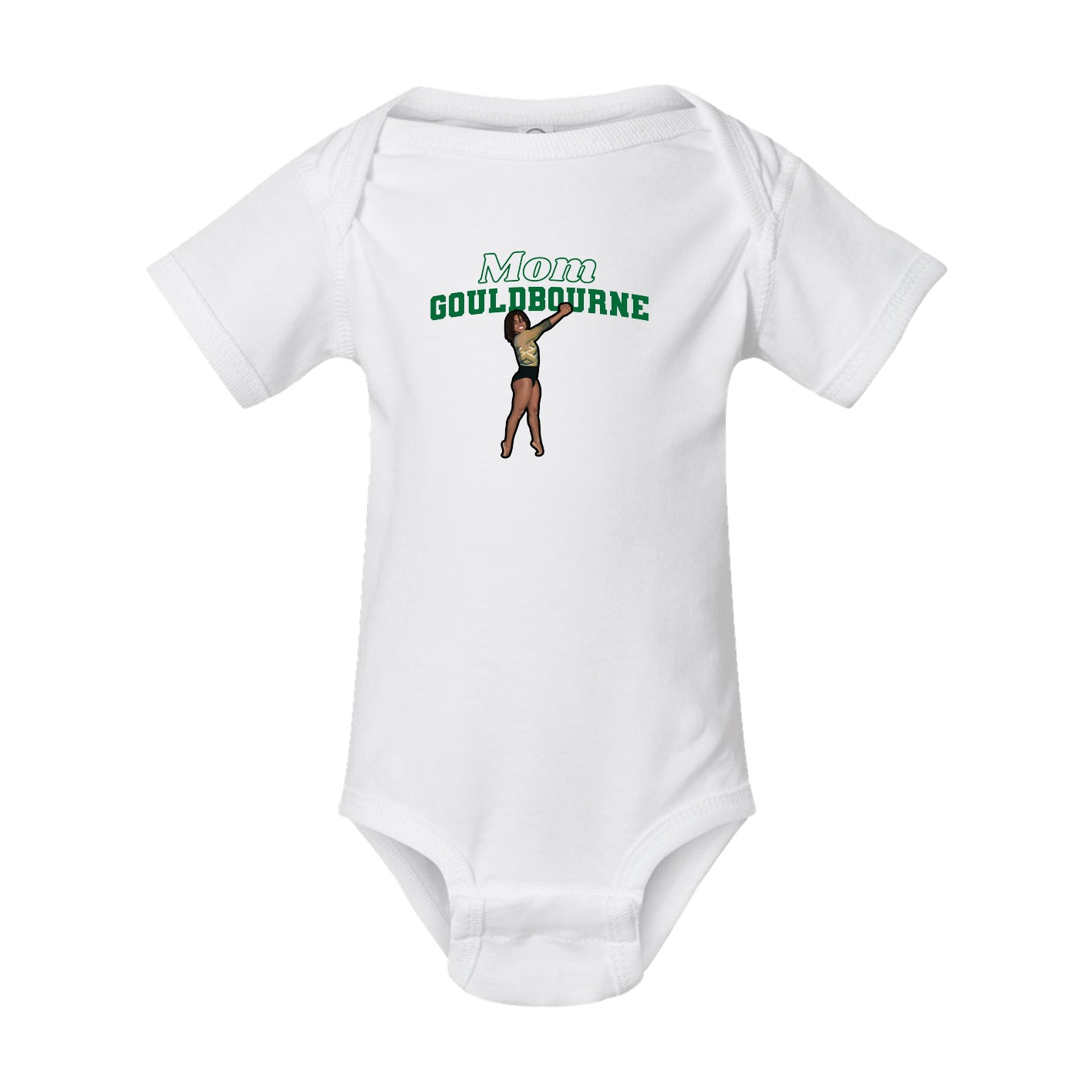 Baby Onesie — Mothers Day Block in White