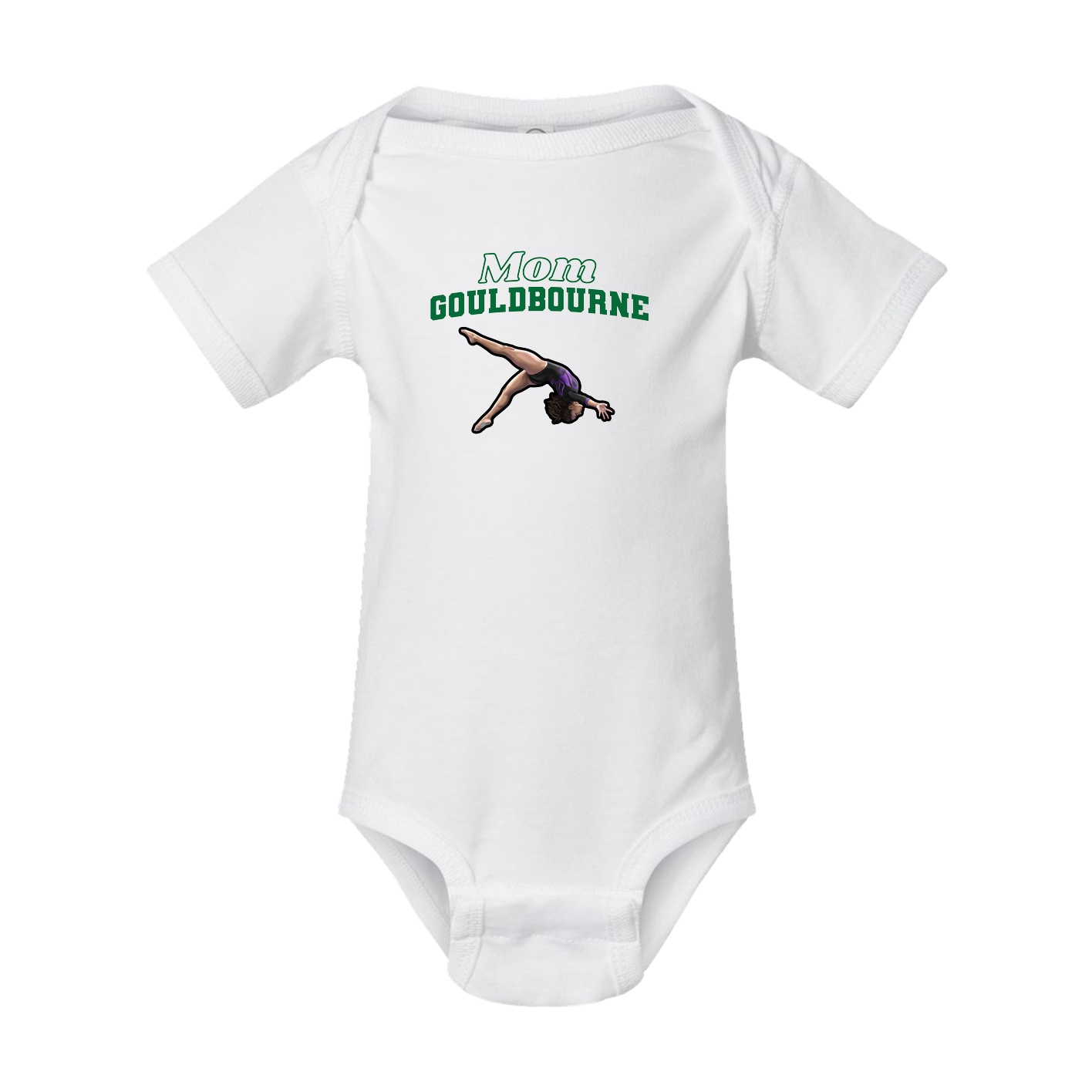 Baby Onesie — Mothers Day Block in White
