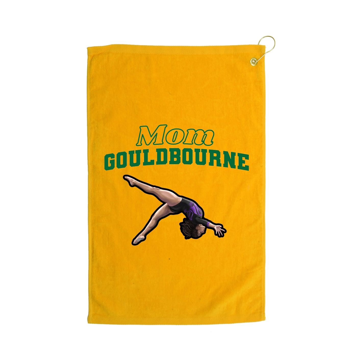 Golf Towel — Mothers Day Block in Gold