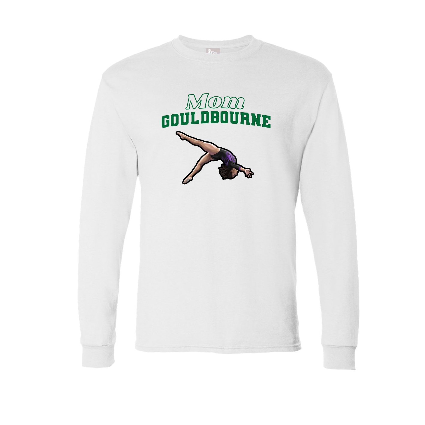 Long Sleeve Tee — Mothers Day Block in White