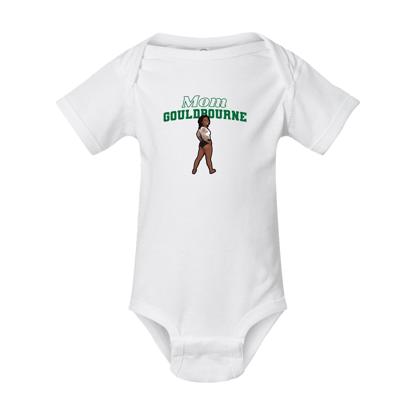 Baby Onesie — Mothers Day Block in White