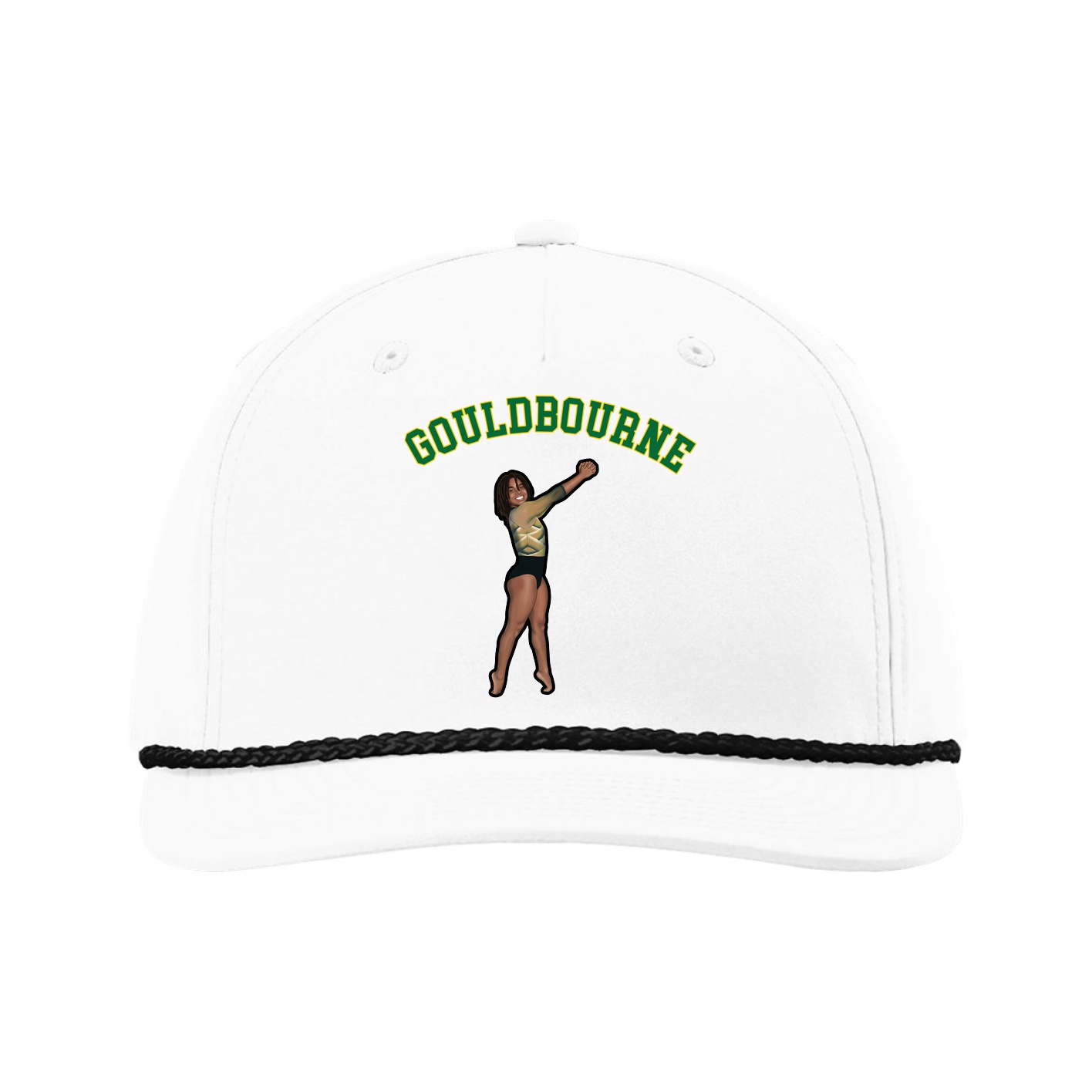 Five-Panel Classic Rope Cap — Shirsey Arch in White