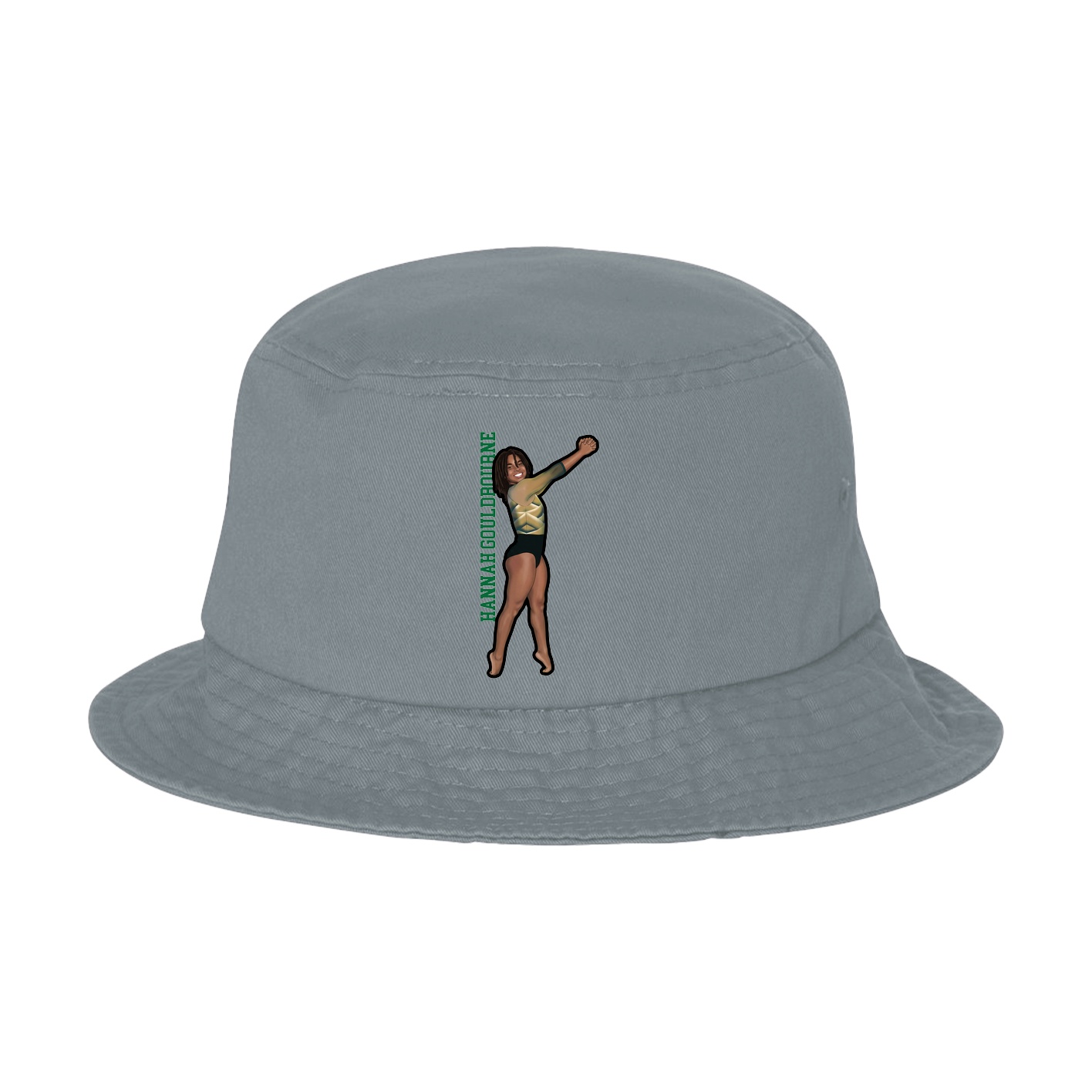 Bucket Cap — Name Vertical in Grey