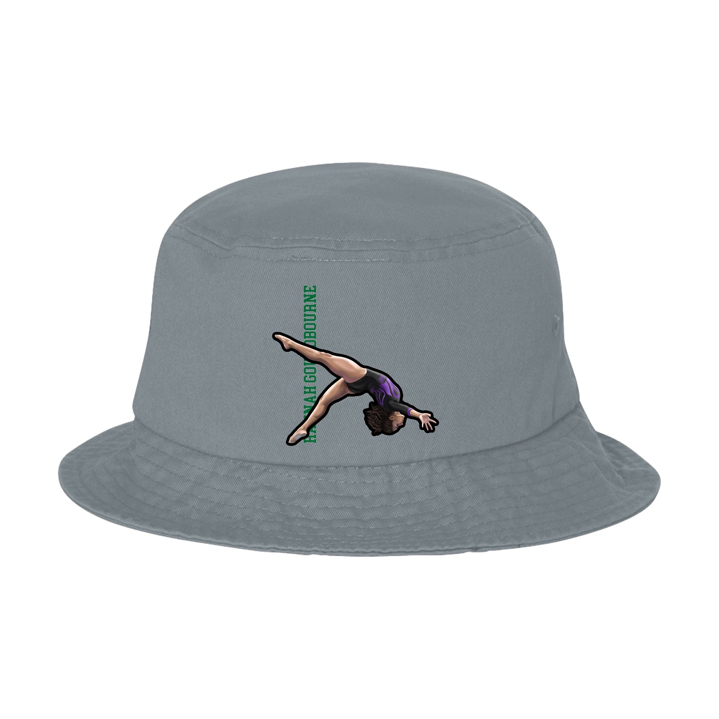 Bucket Cap — Name Vertical in Grey