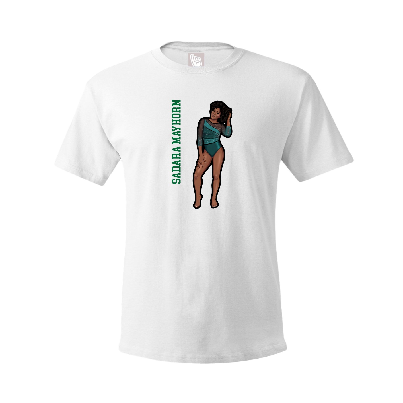 Youth Tee — Name Vertical in White