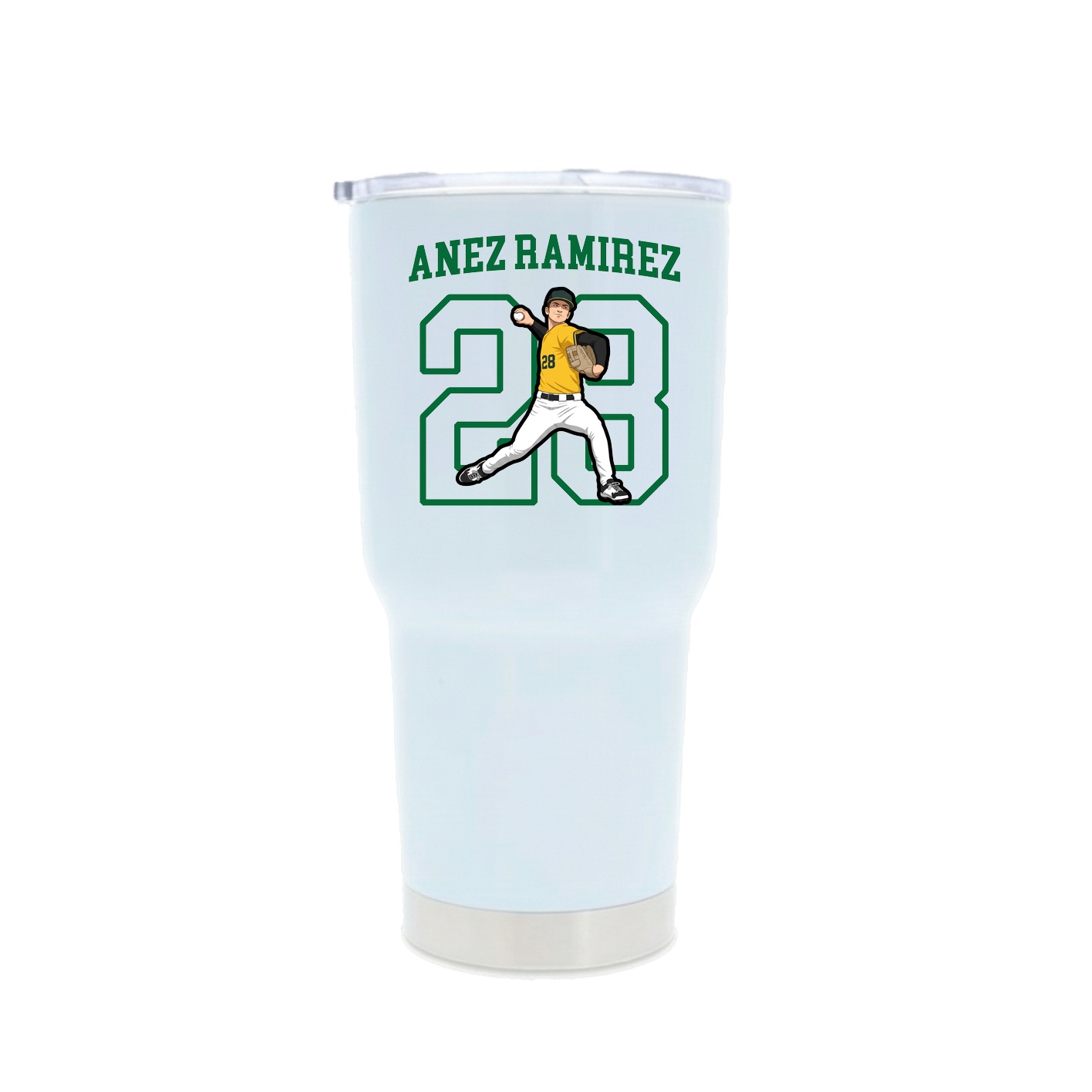 30oz Stainless Steel Tumbler — Shirsey in White