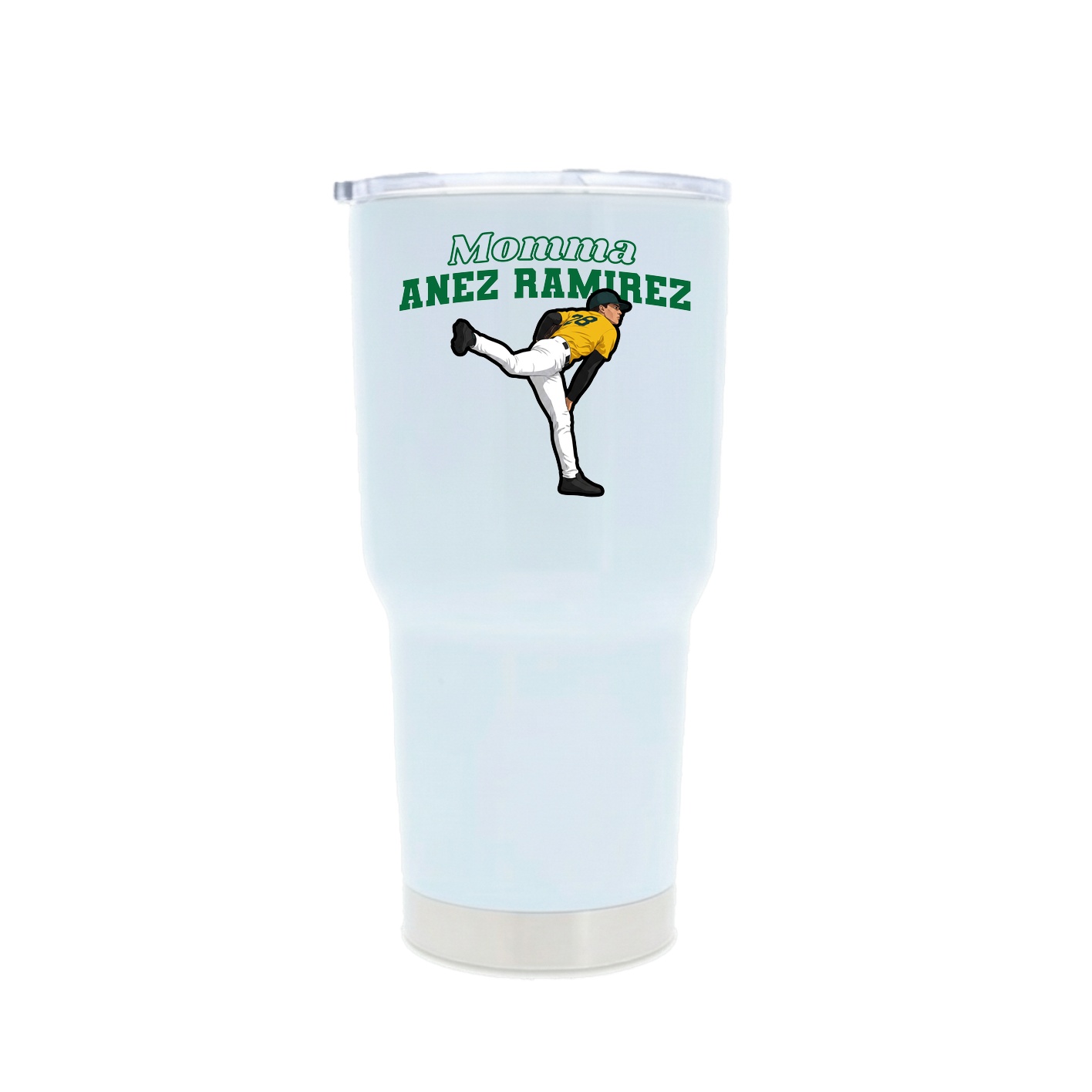 30oz Stainless Steel Tumbler — Mothers Day Block in White