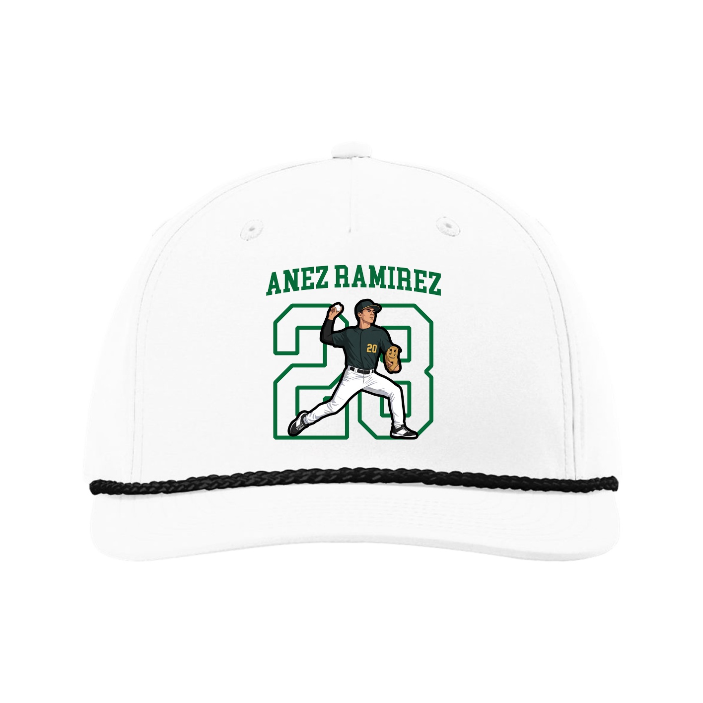 Five-Panel Classic Rope Cap — Shirsey in White