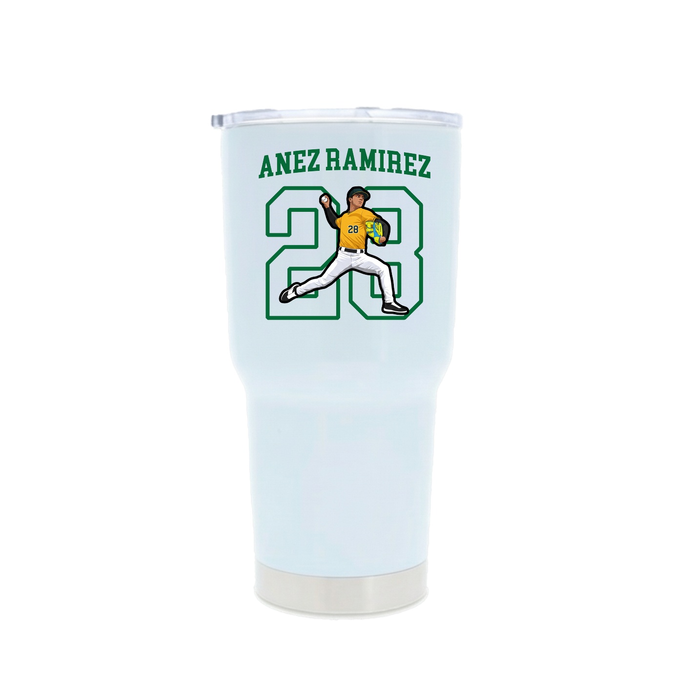 30oz Stainless Steel Tumbler — Shirsey in White