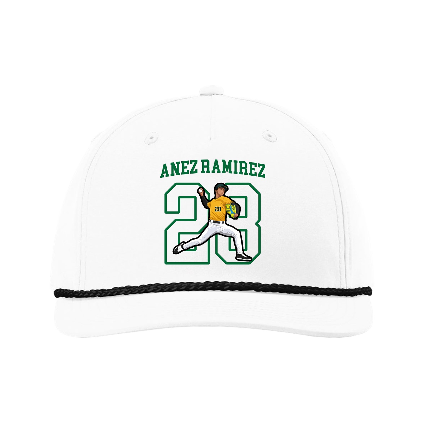 Five-Panel Classic Rope Cap — Shirsey in White