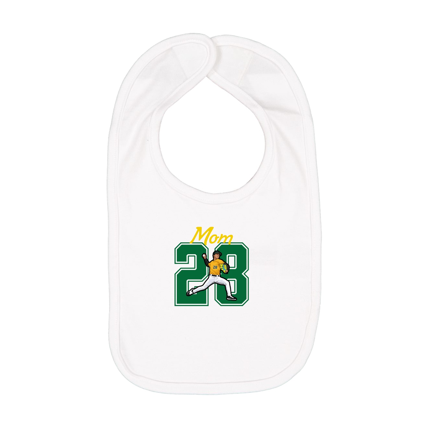 Infant Bib — Mothers Day Shirsey in White