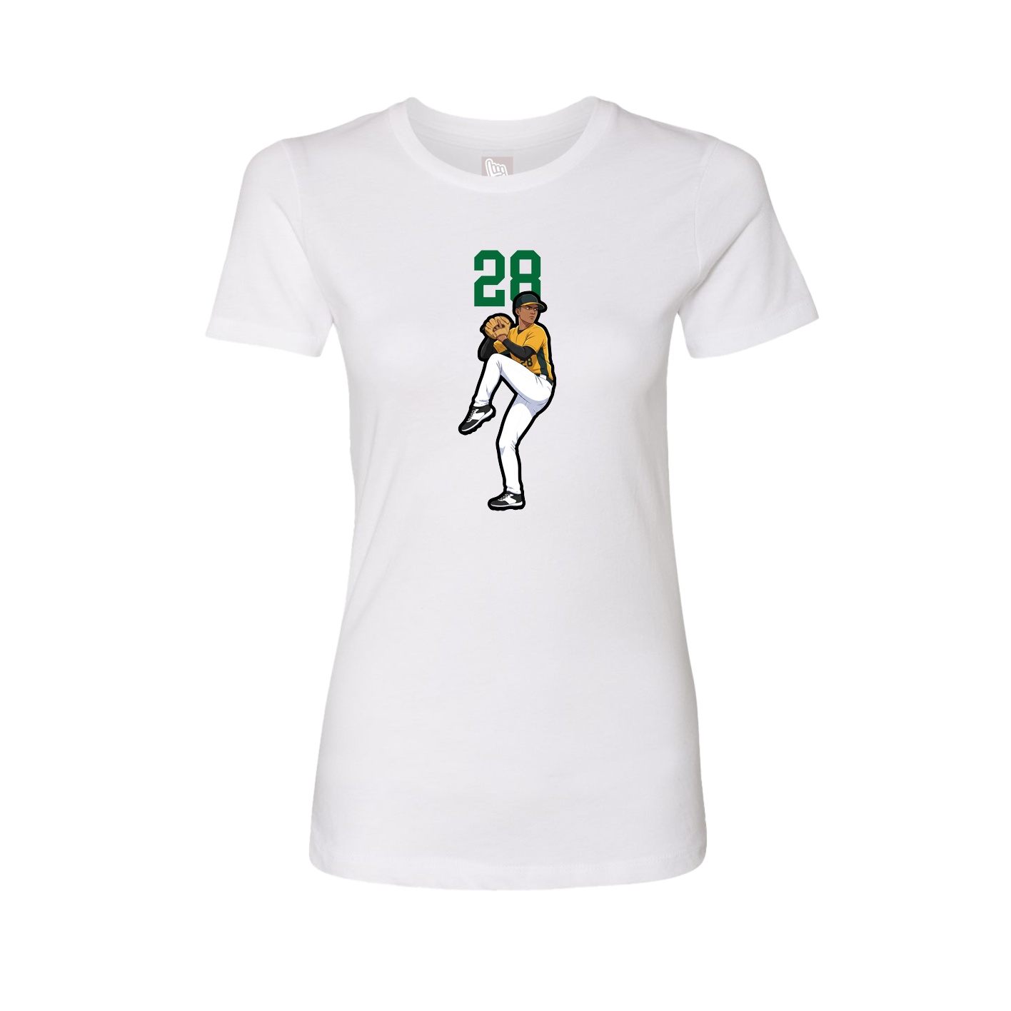 Womens Tee — Number Top in White