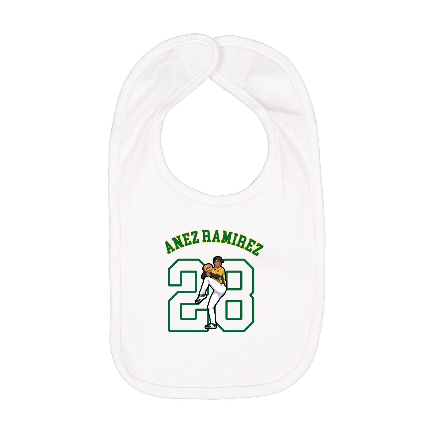 Infant Bib — Shirsey Arch in White