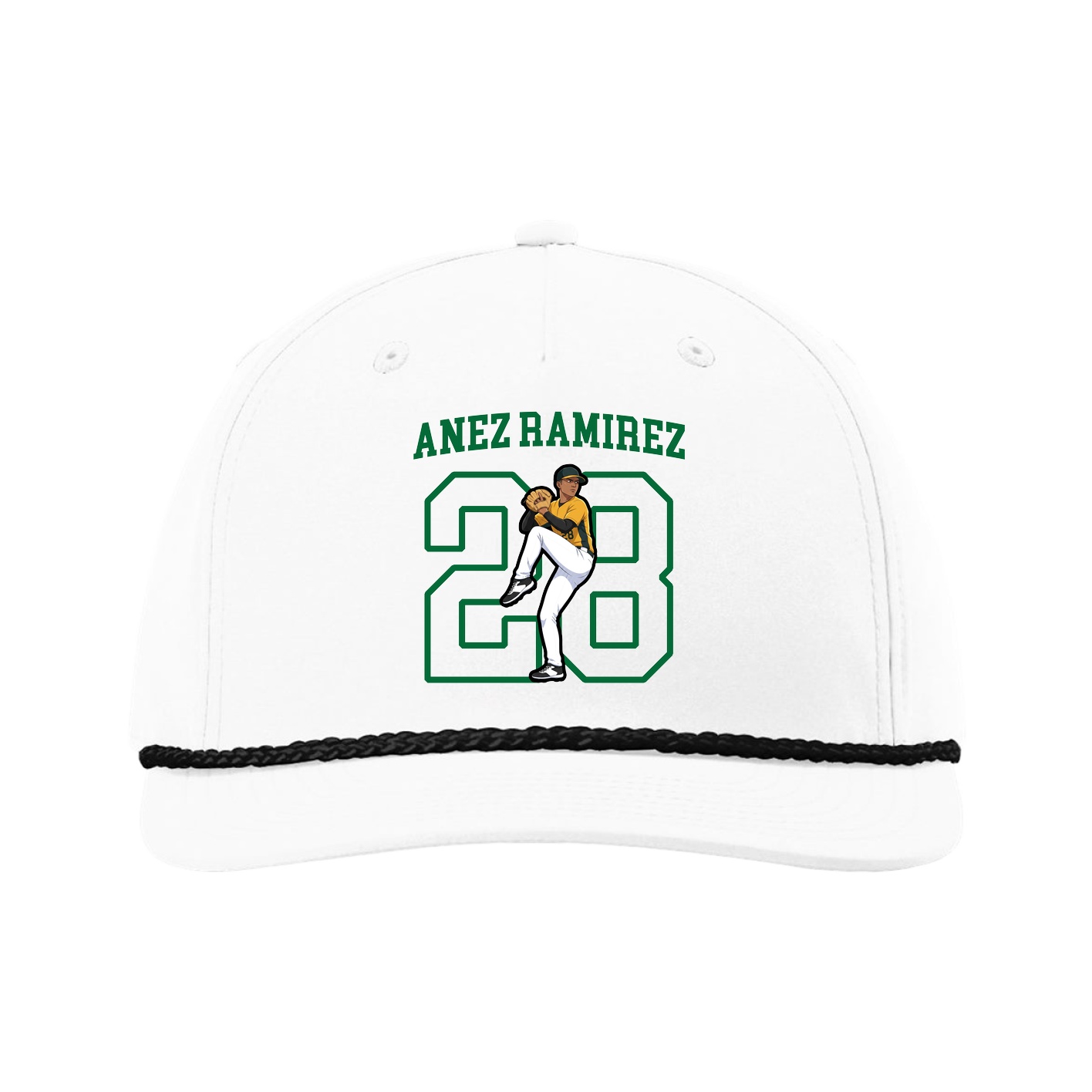 Five-Panel Classic Rope Cap — Shirsey in White