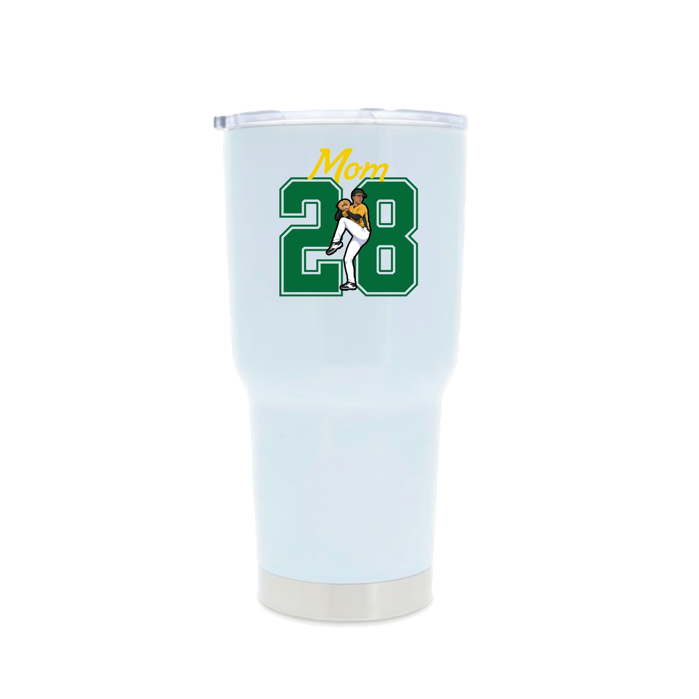 30oz Stainless Steel Tumbler — Mothers Day Shirsey in White