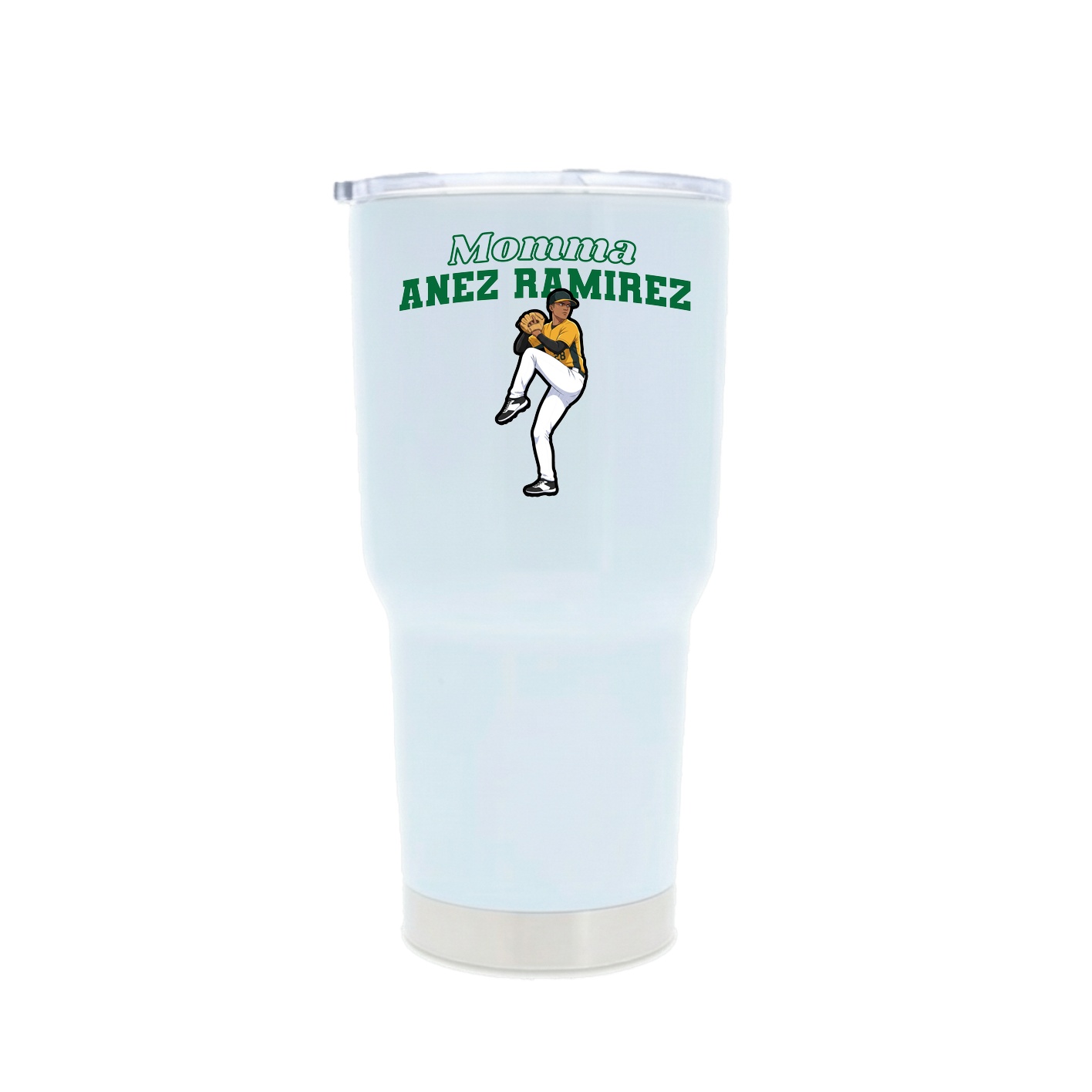 30oz Stainless Steel Tumbler — Mothers Day Block in White