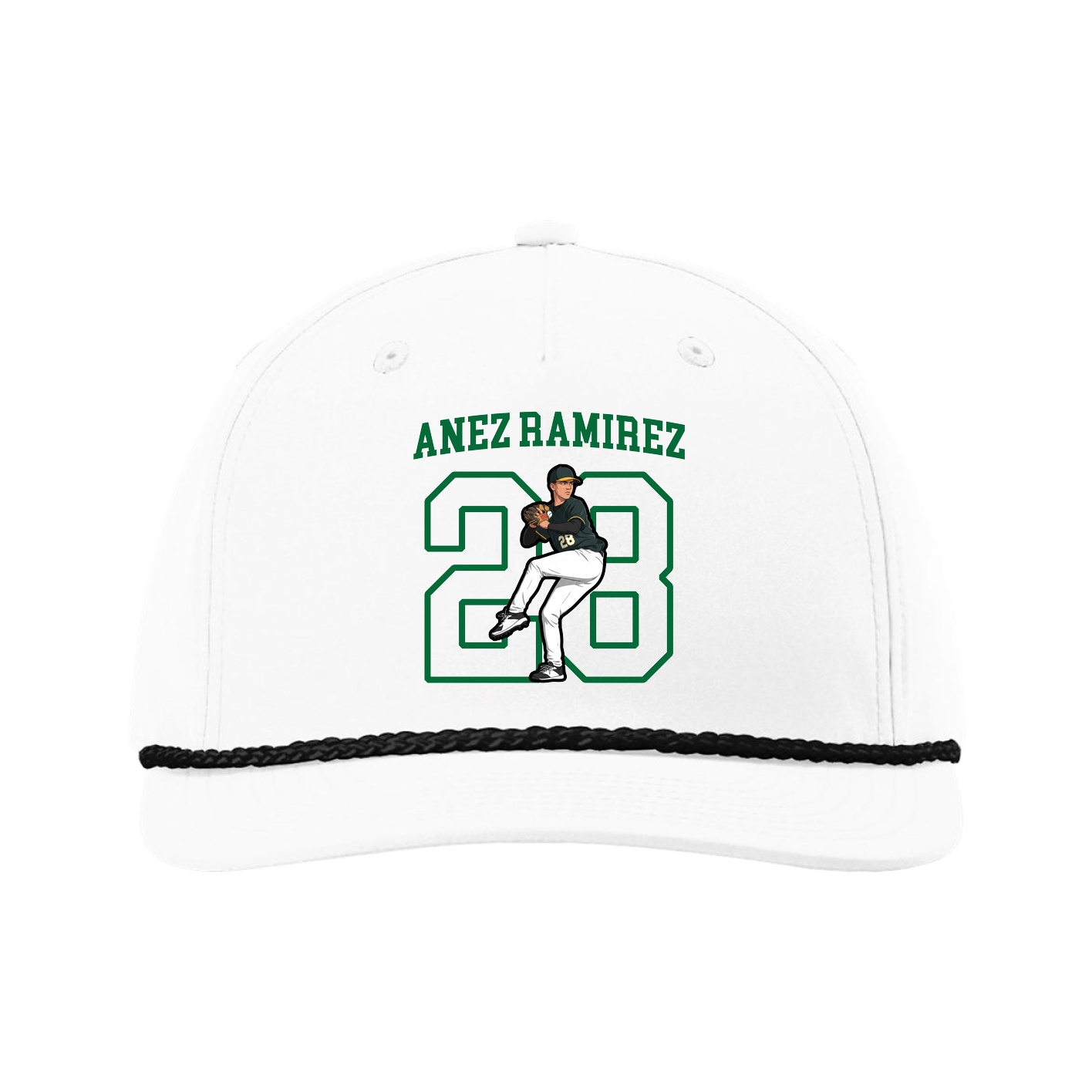 Five-Panel Classic Rope Cap — Shirsey in White