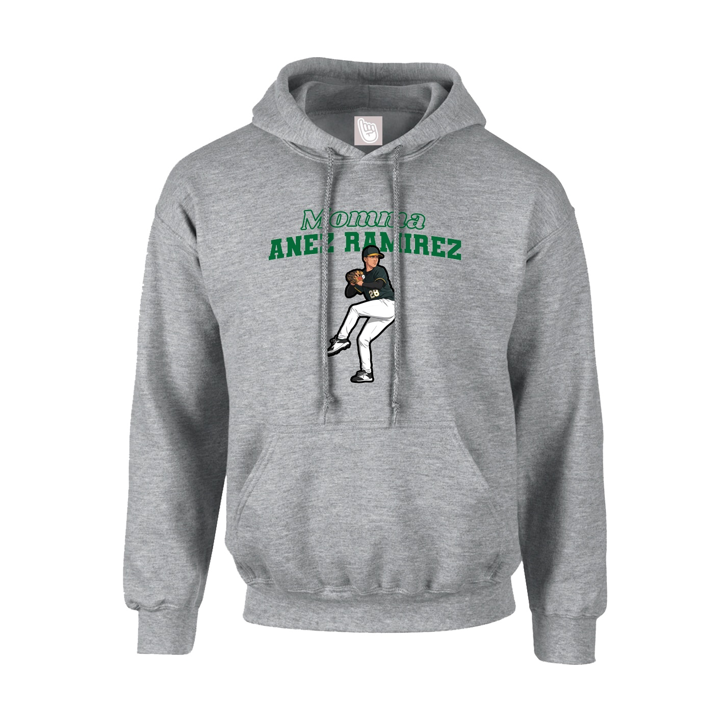 Youth Hoodie — Mothers Day Block in Grey