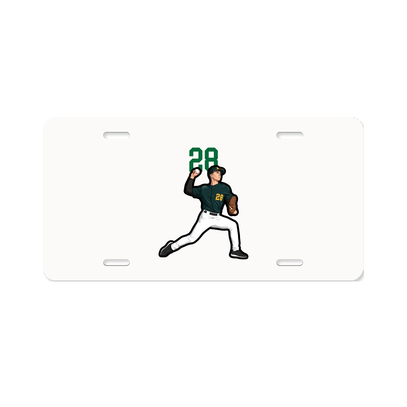 License Plate — Number Top in Classic