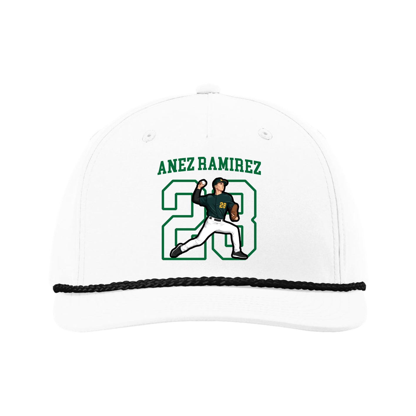 Five-Panel Classic Rope Cap — Shirsey in White