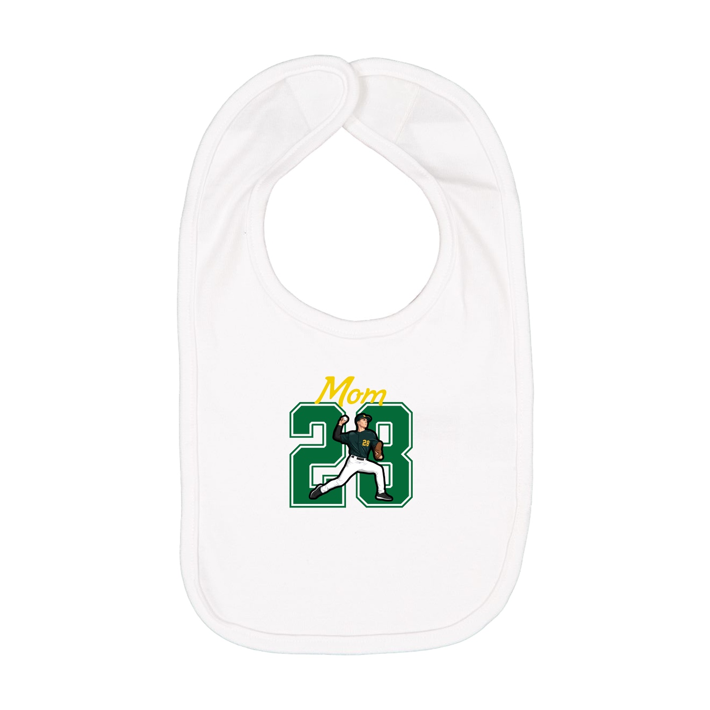 Infant Bib — Mothers Day Shirsey in White