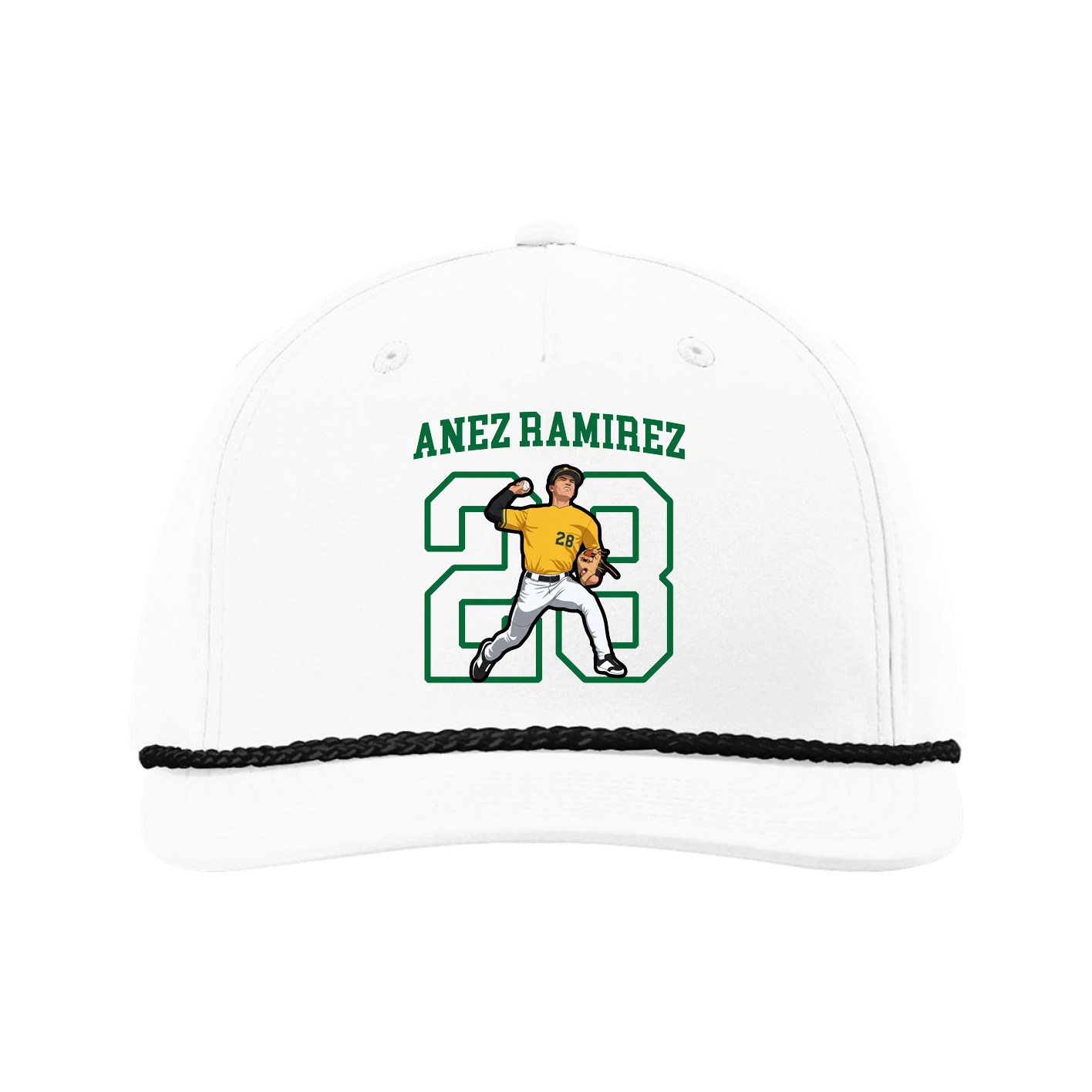 Five-Panel Classic Rope Cap — Shirsey in White