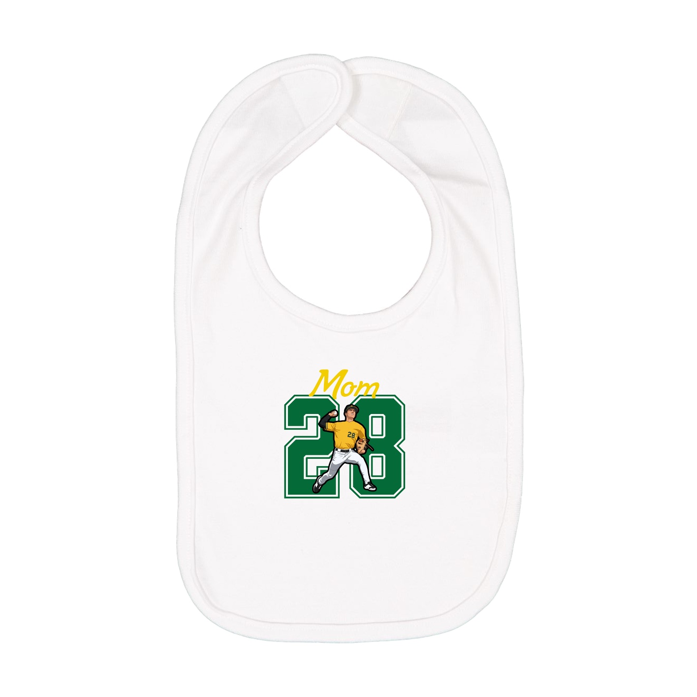 Infant Bib — Mothers Day Shirsey in White
