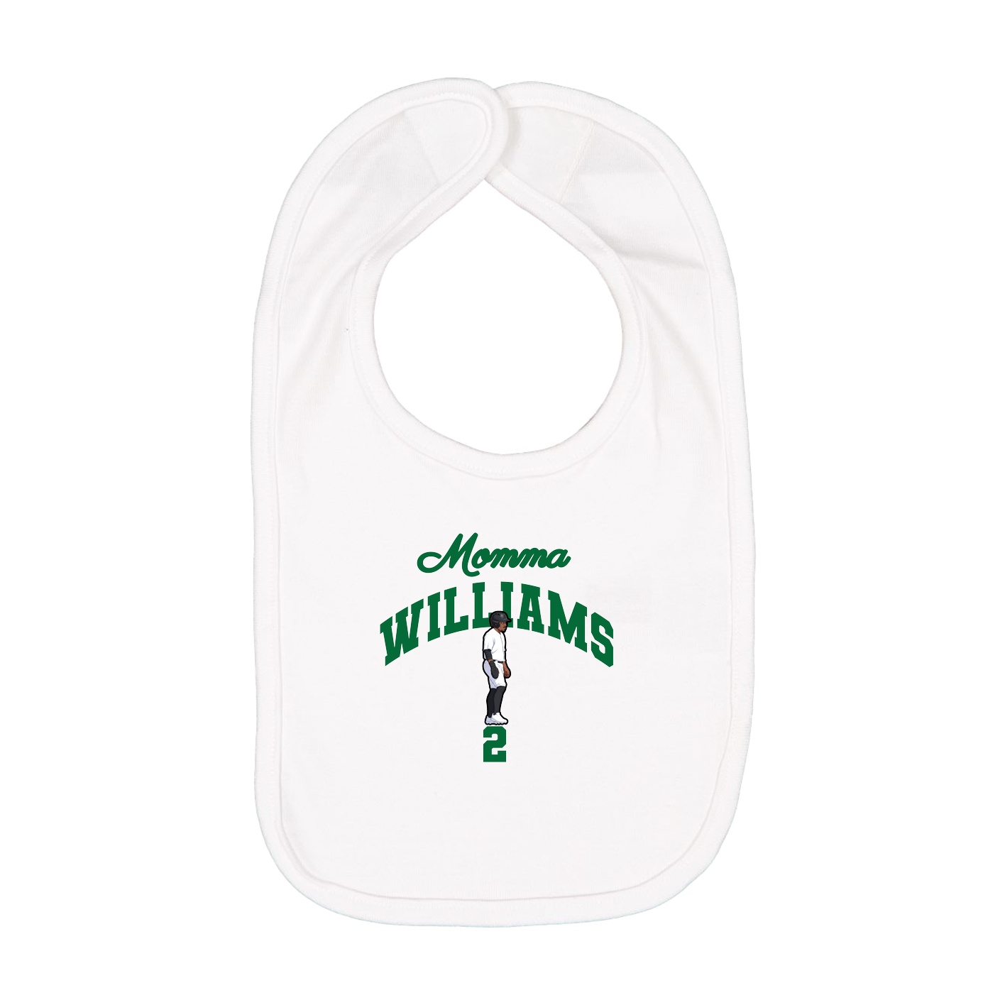 Infant Bib — Mothers Day Arch in White