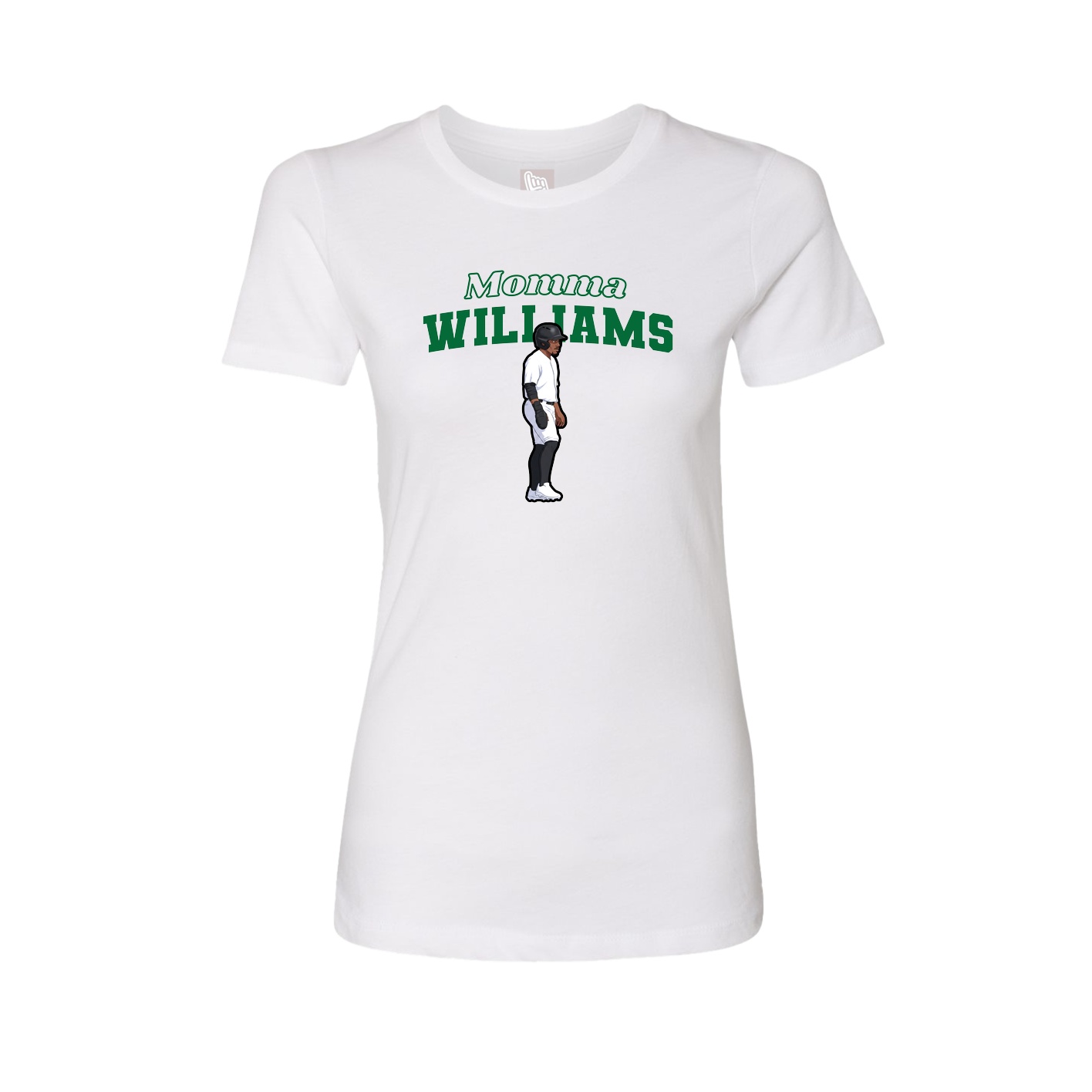 Womens Tee — Mothers Day Block in White