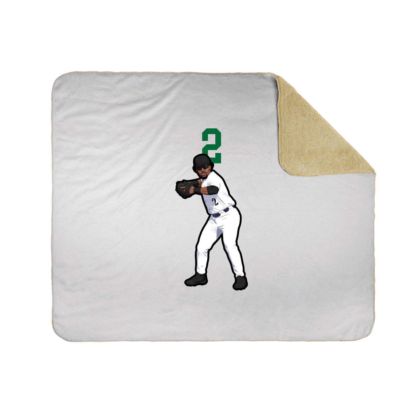 Throw Blanket — Number Top in White