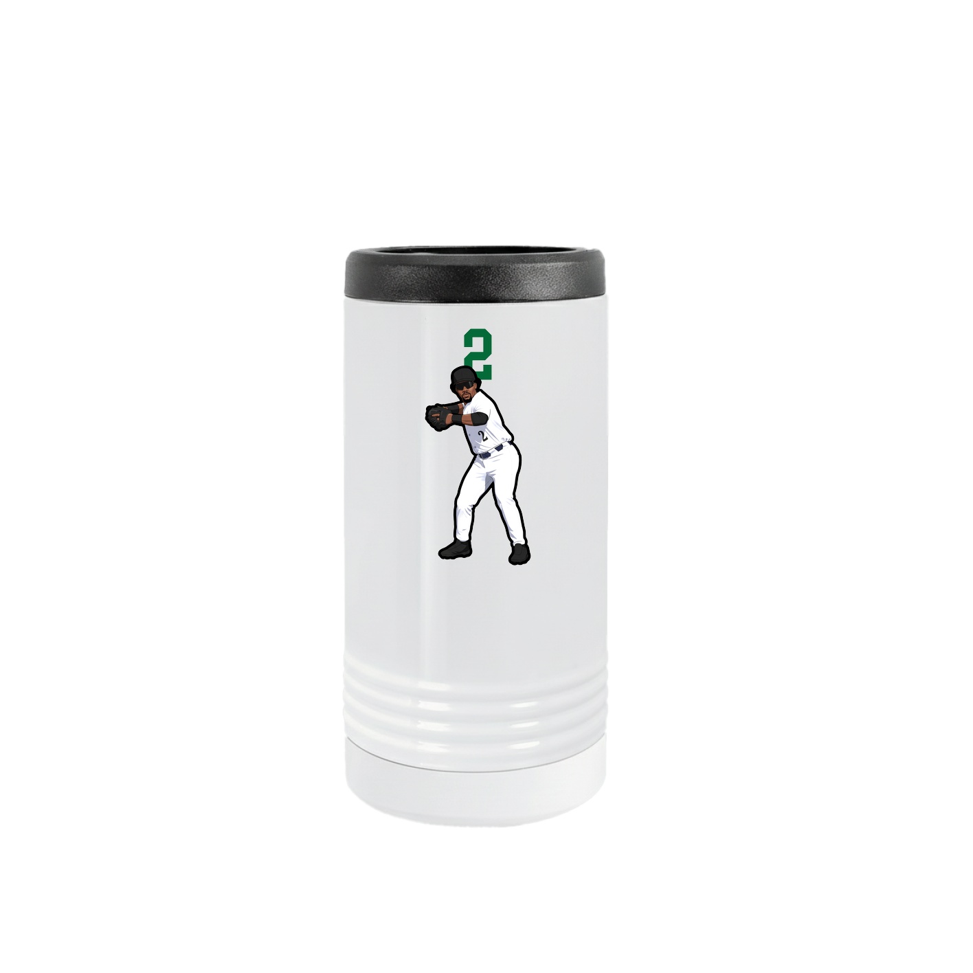 Slim Beverage Holder — Number Top in White