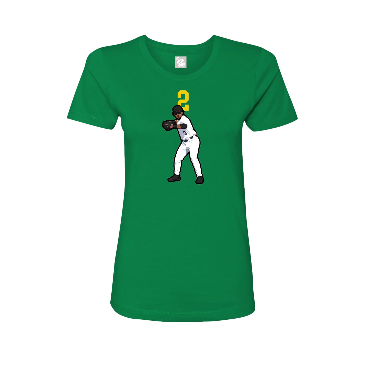 Womens Tee — Number Top in Green