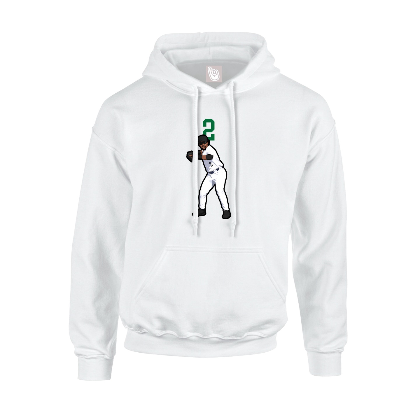 Hoodie — Number Top in White