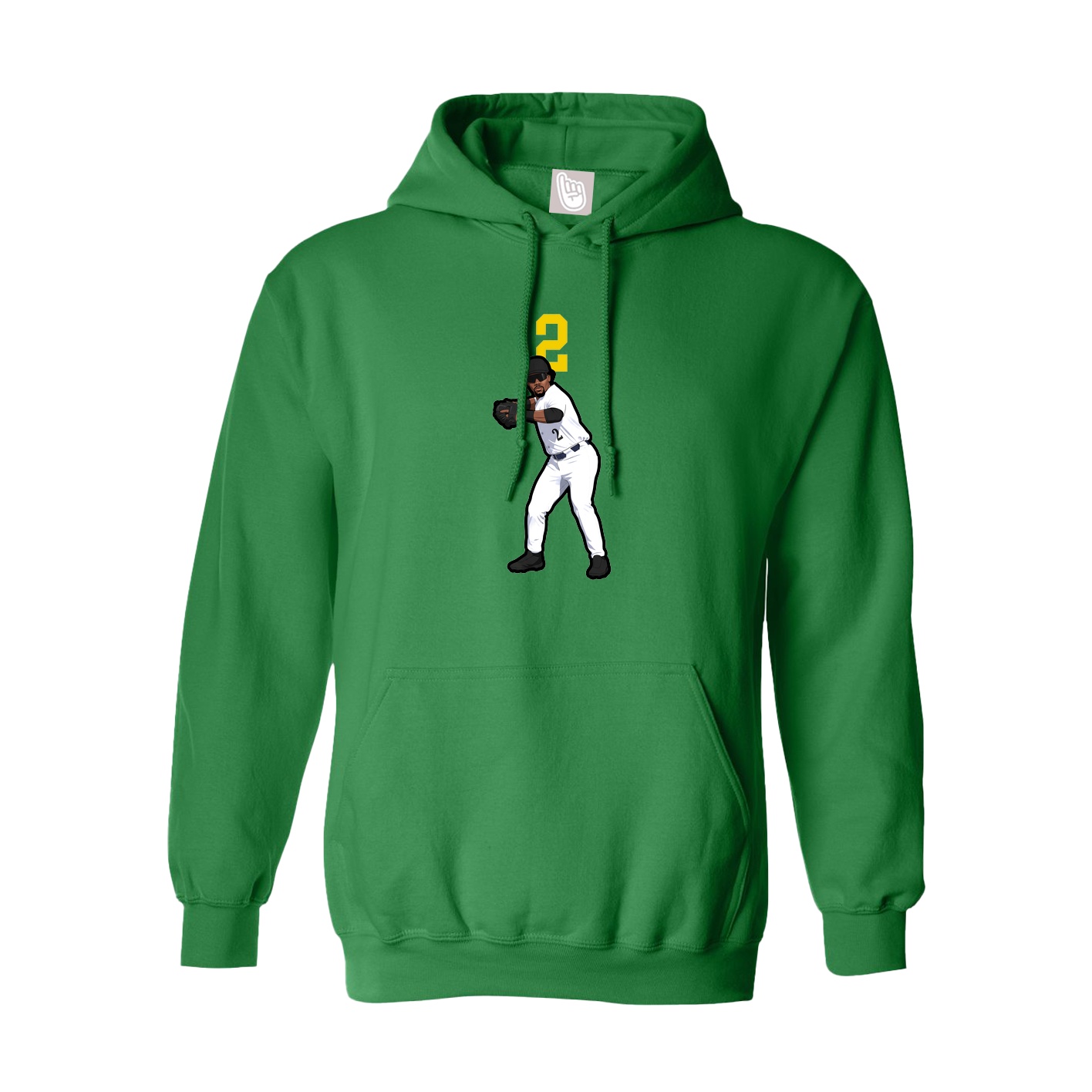 Youth Hoodie — Number Top in Green