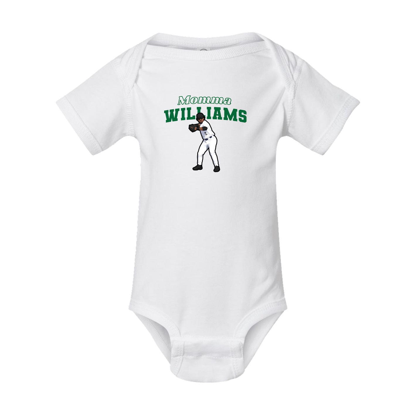 Baby Onesie — Mothers Day Block in White