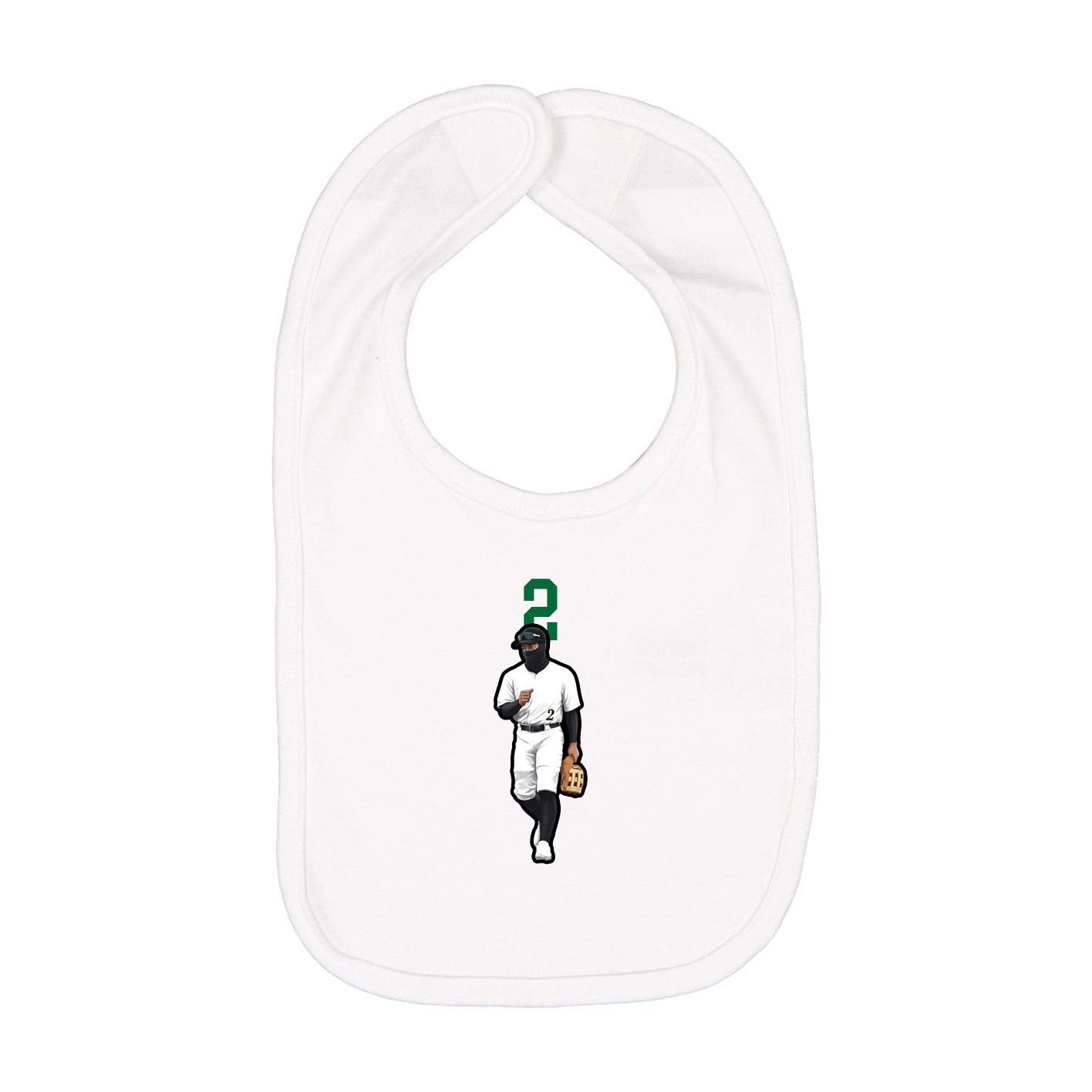Infant Bib — Number Top in White