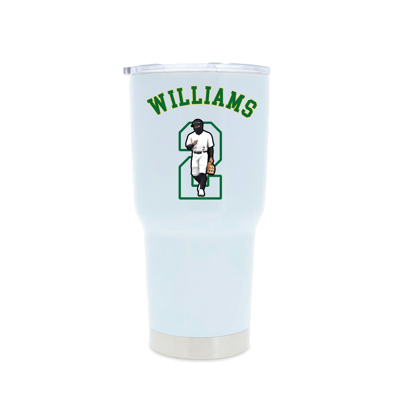 30oz Stainless Steel Tumbler — Shirsey Arch in White