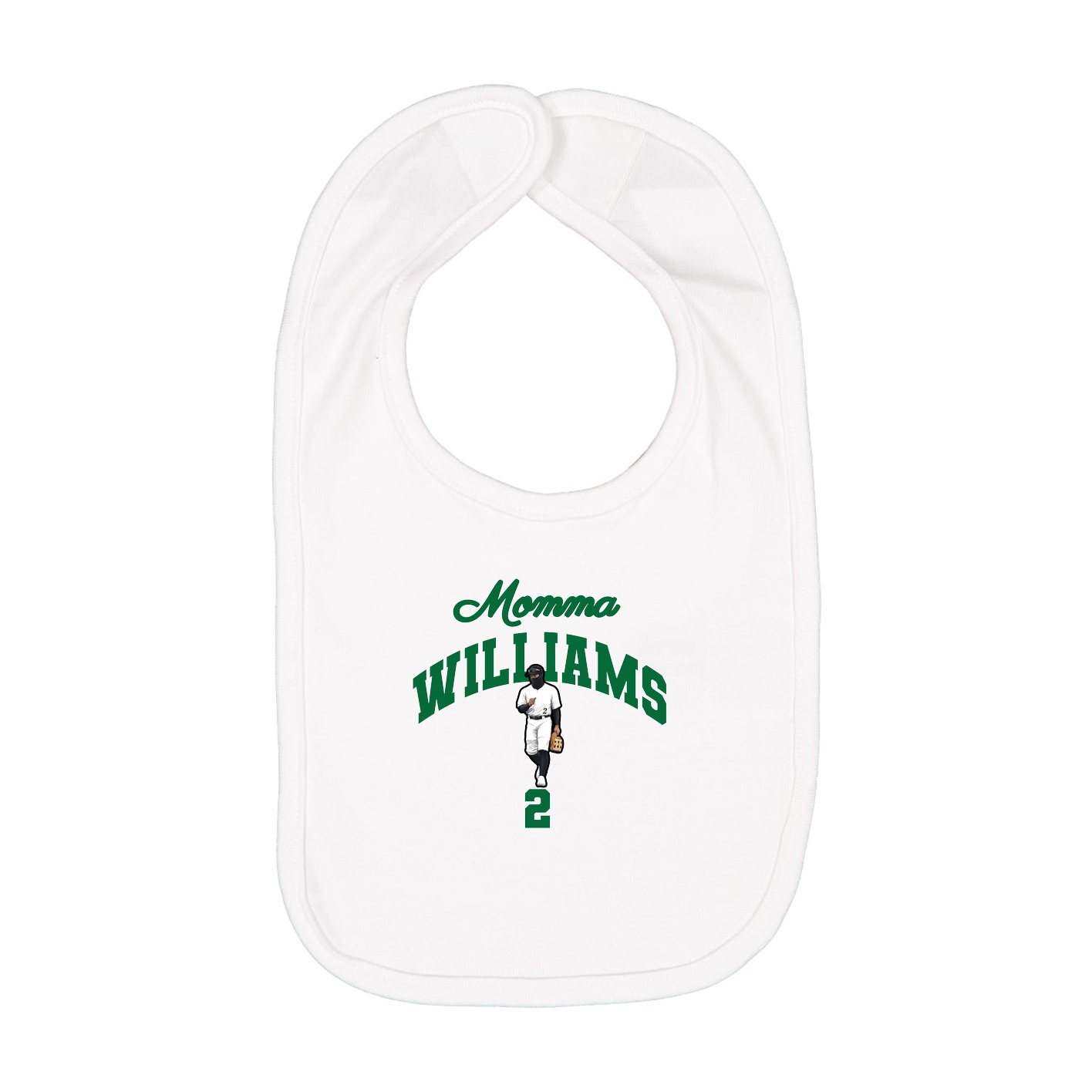 Infant Bib — Mothers Day Arch in White