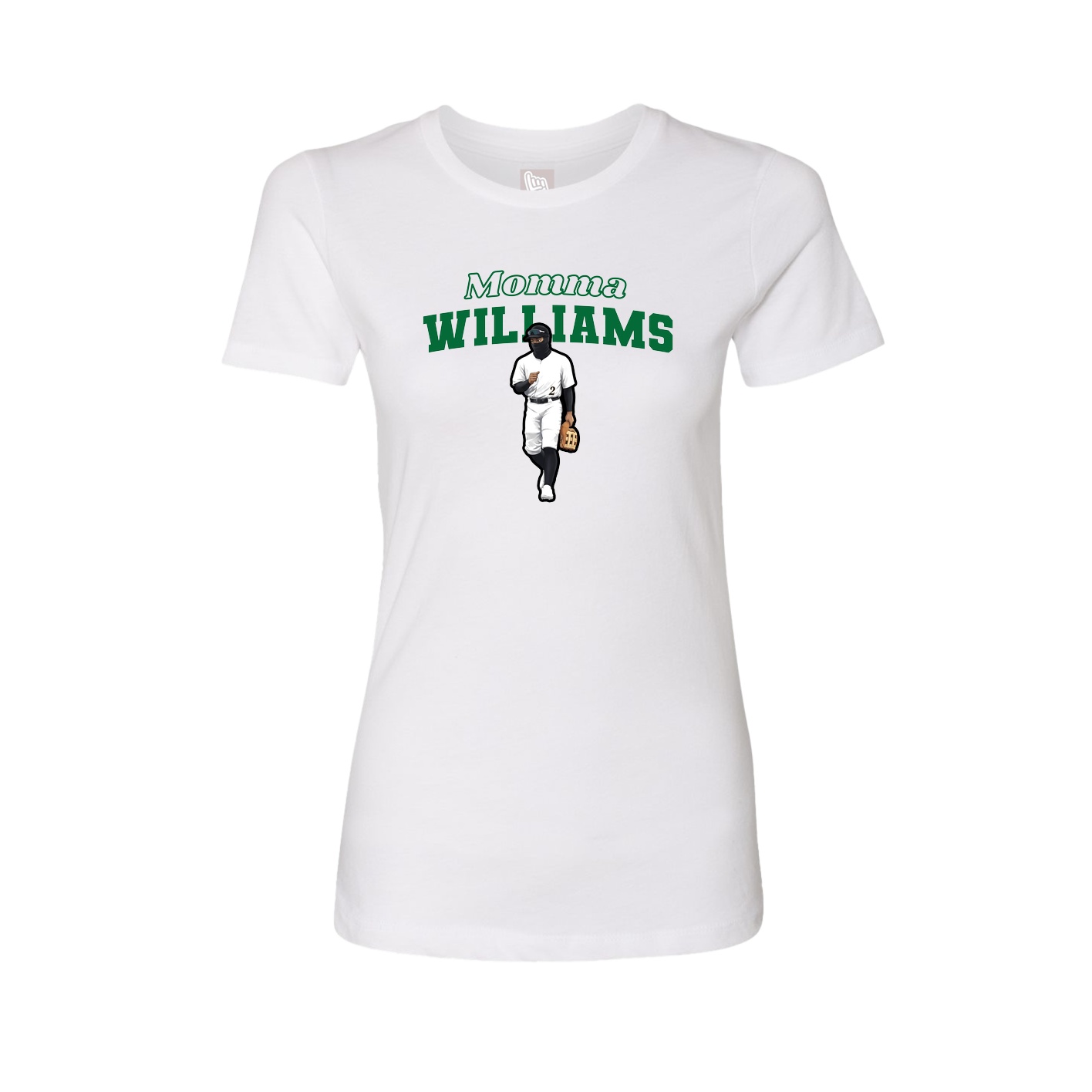 Womens Tee — Mothers Day Block in White