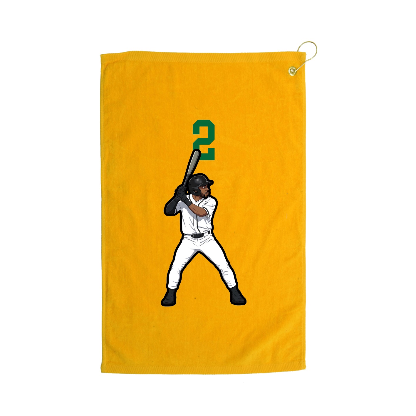 Golf Towel — Number Top in Gold