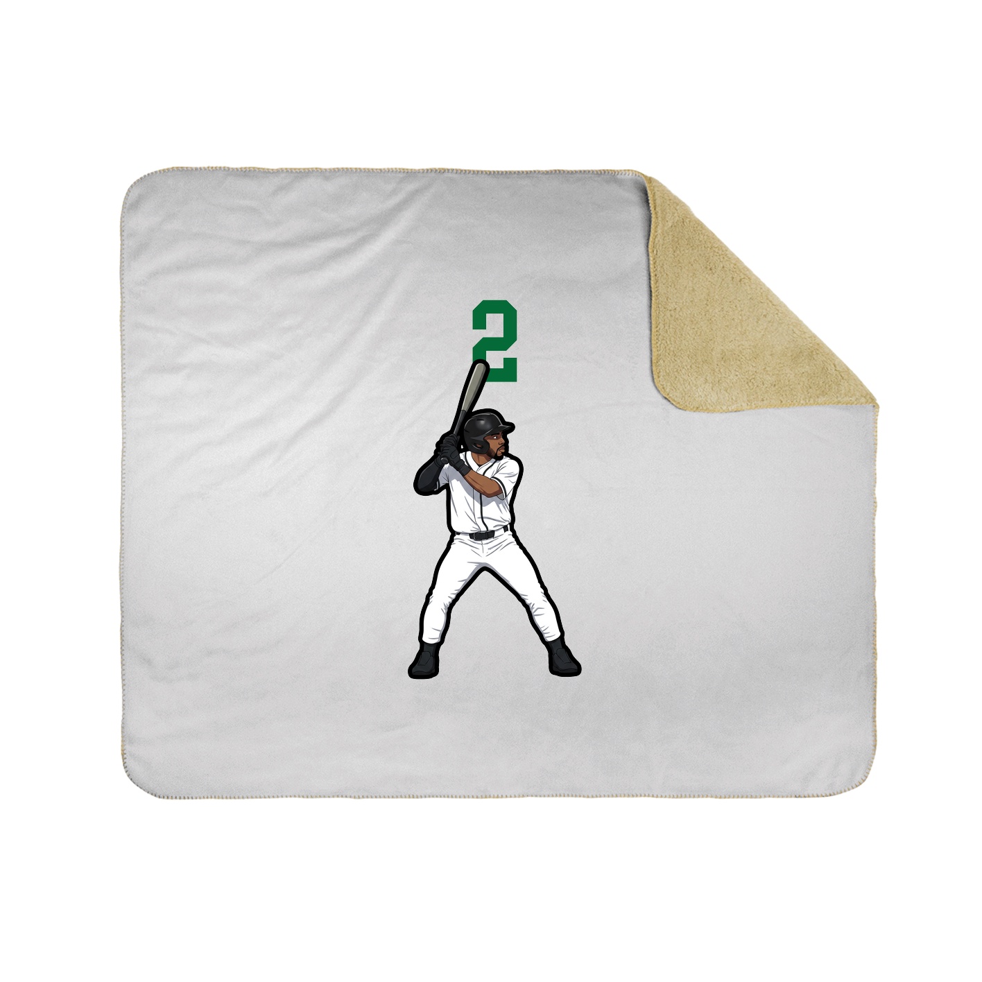 Throw Blanket — Number Top in White