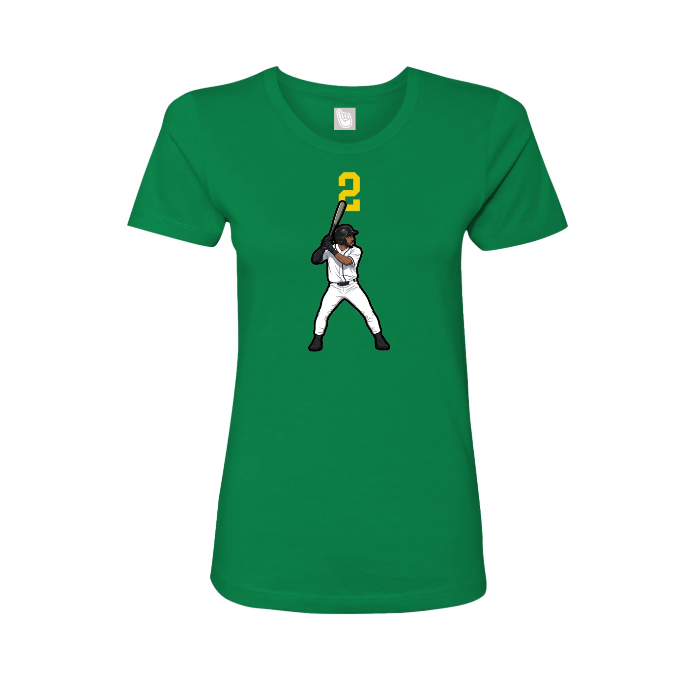 Womens Tee — Number Top in Green