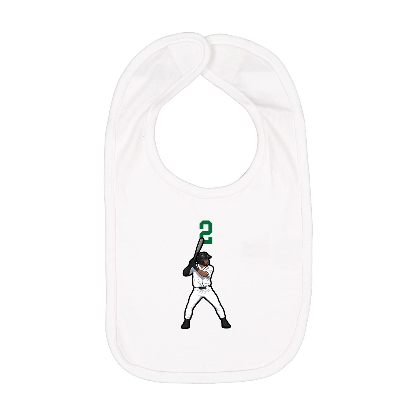 Infant Bib — Number Top in White